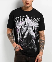 Father Forgive Me Hands Black T-Shirt