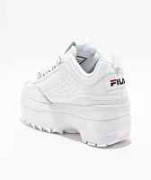 Fila Disruptor 2 Wedge White Platform Shoes