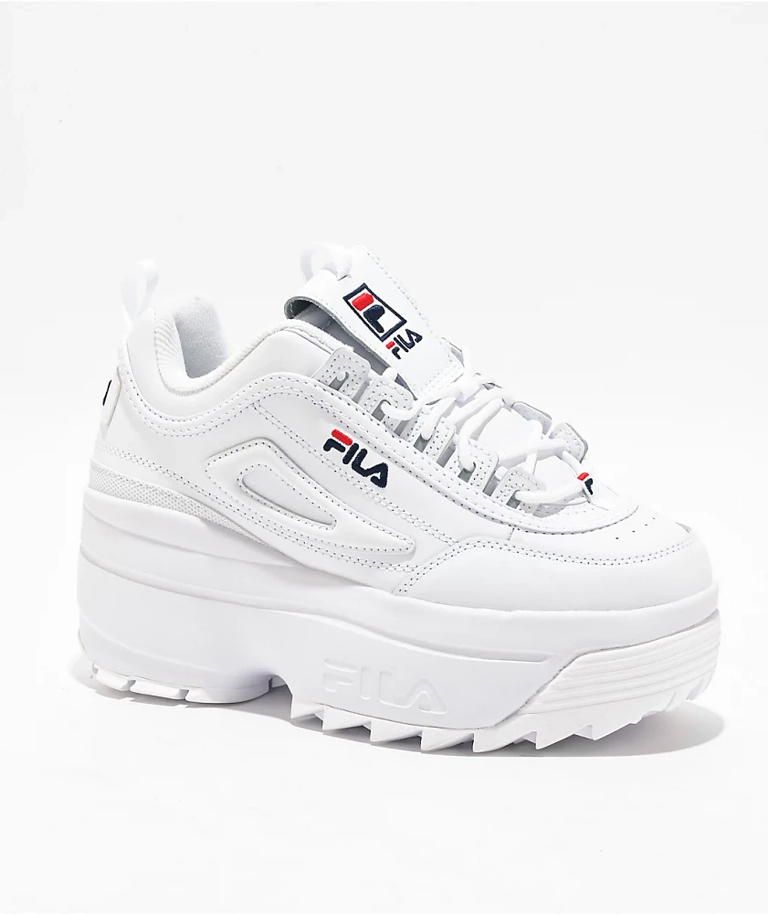 Fila Disruptor 2 Wedge White Platform Shoes