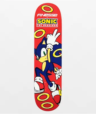 Finesse x Sonic the Hedgehog Red Rings 8.0" Skateboard Deck