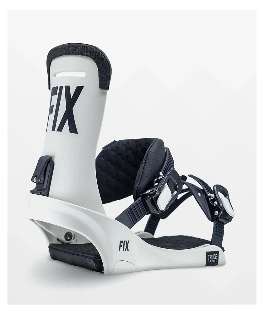 Fix Truce Bone White Snowboard Bindings 2024