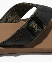 Flojos Estilier Lite Black Camo & Tan Sandals