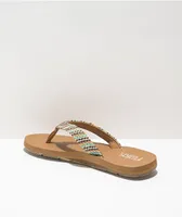 Flojos Juno Weave Tan & Multi Sandals