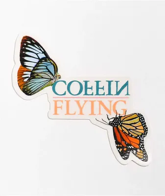 Flying Coffin Butterfly Sticker
