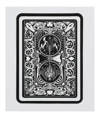 Flying Coffin Playing Cards Sticker