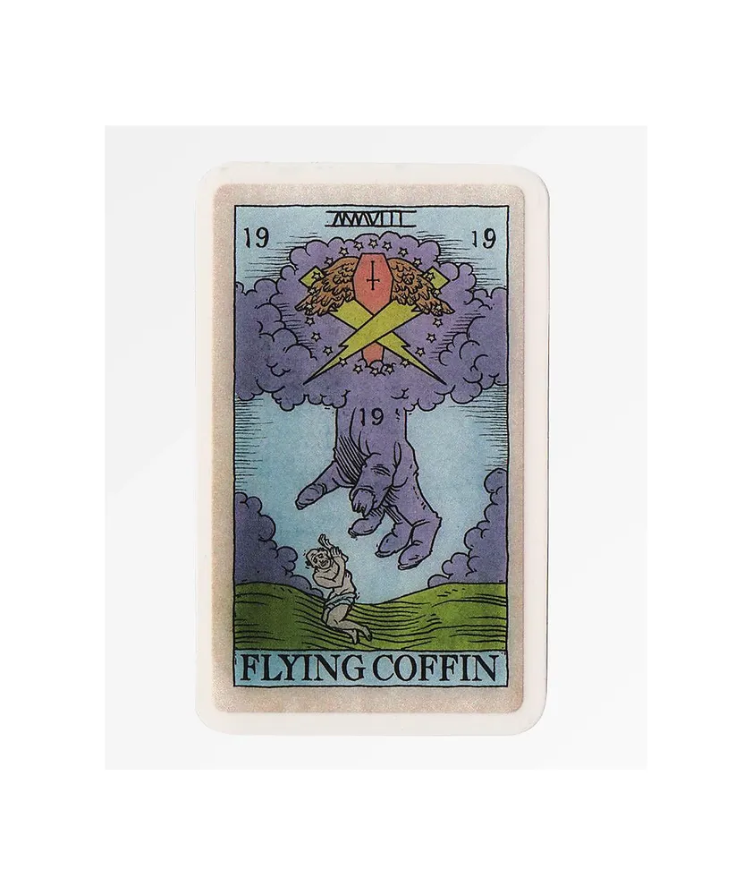 Flying Coffin Tarot Sticker