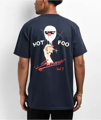 Foos Gone Wild Hot Foo Summer Navy T-Shirt