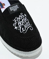 Foos Gone Wild Script Sick Black & White House Slippers