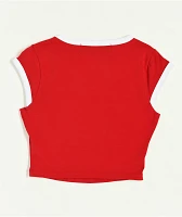 Ford x True Religion Crystal Mustang Aurora Red Crop T-Shirt