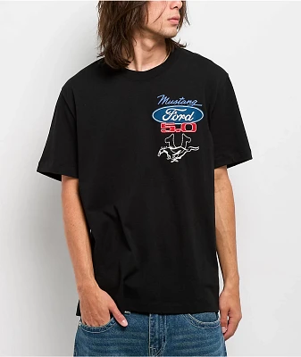 Ford x True Religion Mixed Logo Black Heavyweight T-Shirt