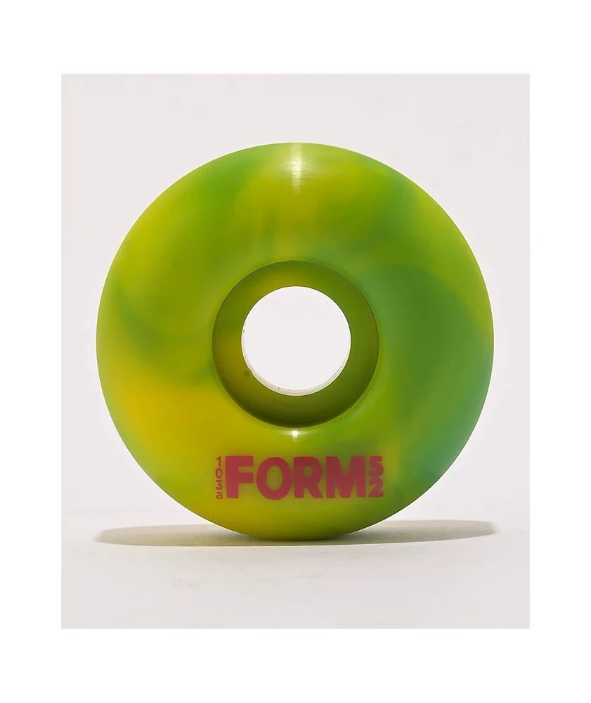 Form 52mm Rasta Swirl 52mm 103a Skateboard Wheels