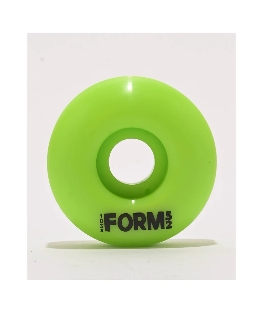 Form Neon Green 52mm 103a Skateboard Wheels