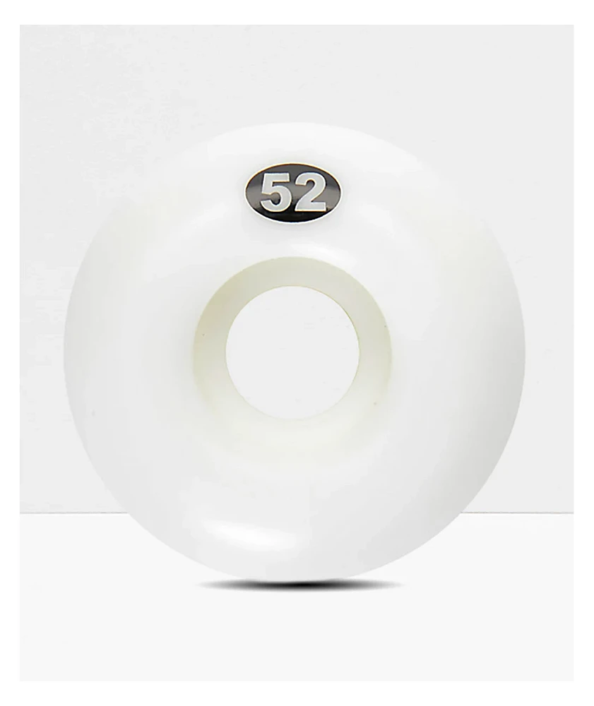 Form Solid White 52mm Skateboard Wheels