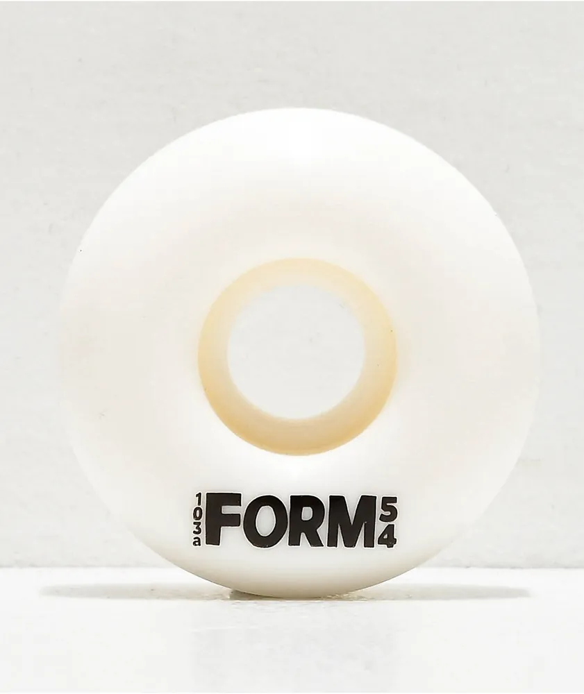 Form Solid White 54mm 103a Skateboard Wheels