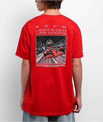 Formula 1 Las Vegas Grand Prix Lights Out Red T-Shirt