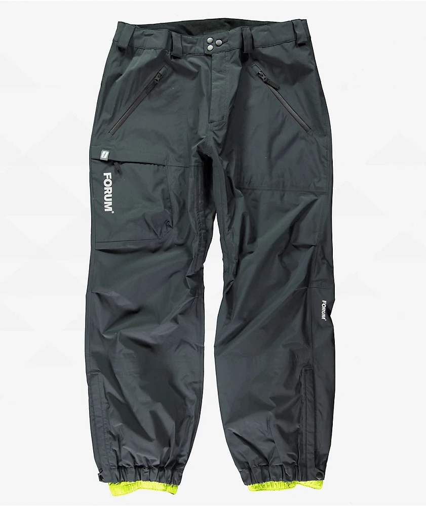 Forum 3 Layer All Mountain Black 20K Snowboard Pants