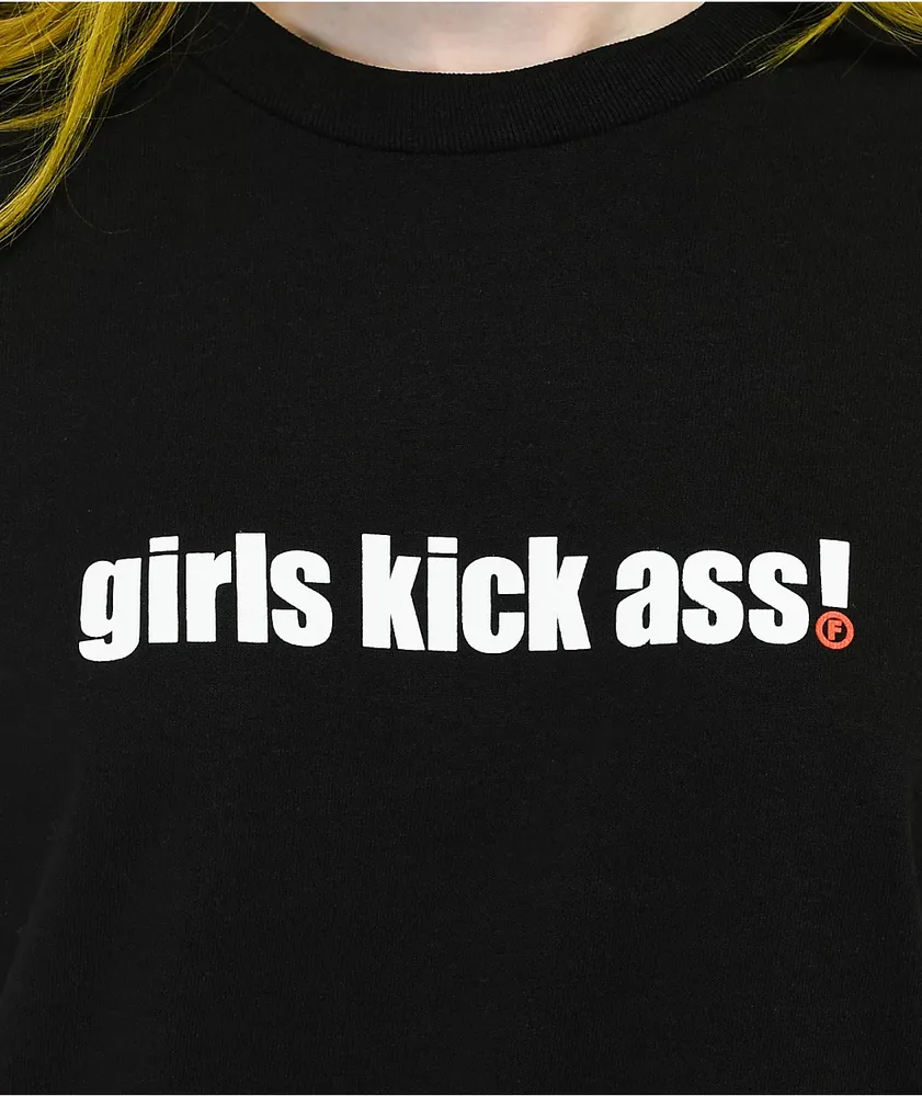 Foundation Girls Kick Ass Black T-Shirt