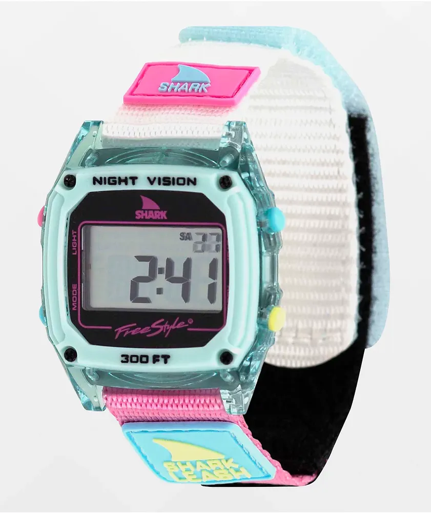 Freestyle x Caroline Marks Shark Classic Leash Clear Blue Sky Digital Watch