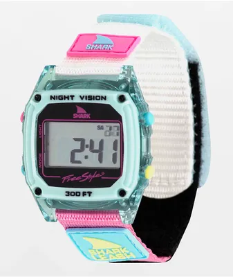 Freestyle x Caroline Marks Shark Classic Leash Clear Blue Sky Digital Watch