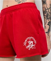 Freeworld Juliet Cutoff Red Sweat Shorts