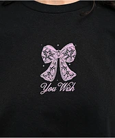 Freeworld Lacey Bow Black Long Sleeve T-Shirt