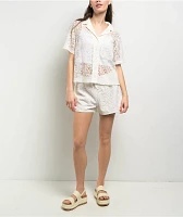 Freeworld Libby Lace Ivory Button Up Shirt