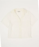 Freeworld Libby Lace Ivory Button Up Shirt