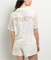 Freeworld Libby Lace Ivory Button Up Shirt