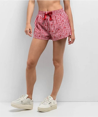 Freeworld Lyra Red Gingham Boxer Shorts