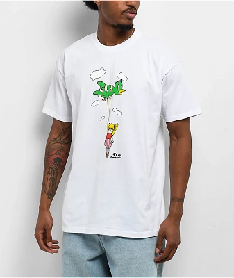Frog Bird Girl White T-Shirt