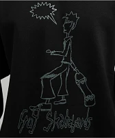 Frog Skater Black Crewneck Sweatshirt