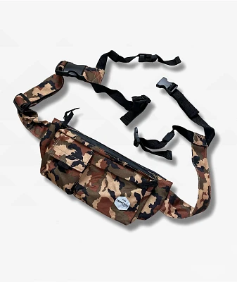 Frontside Woodland Camo Skate Fanny Pack