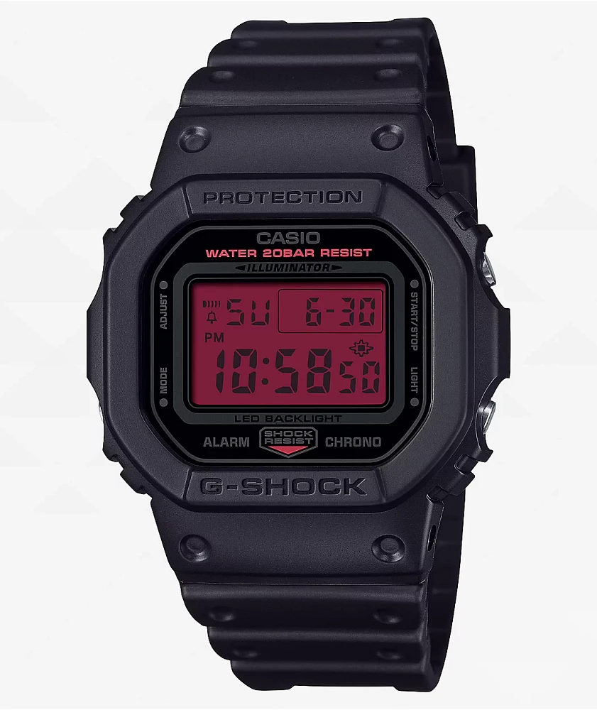 G-Shock DW5600BBR-1 Black & Red Digital Watch