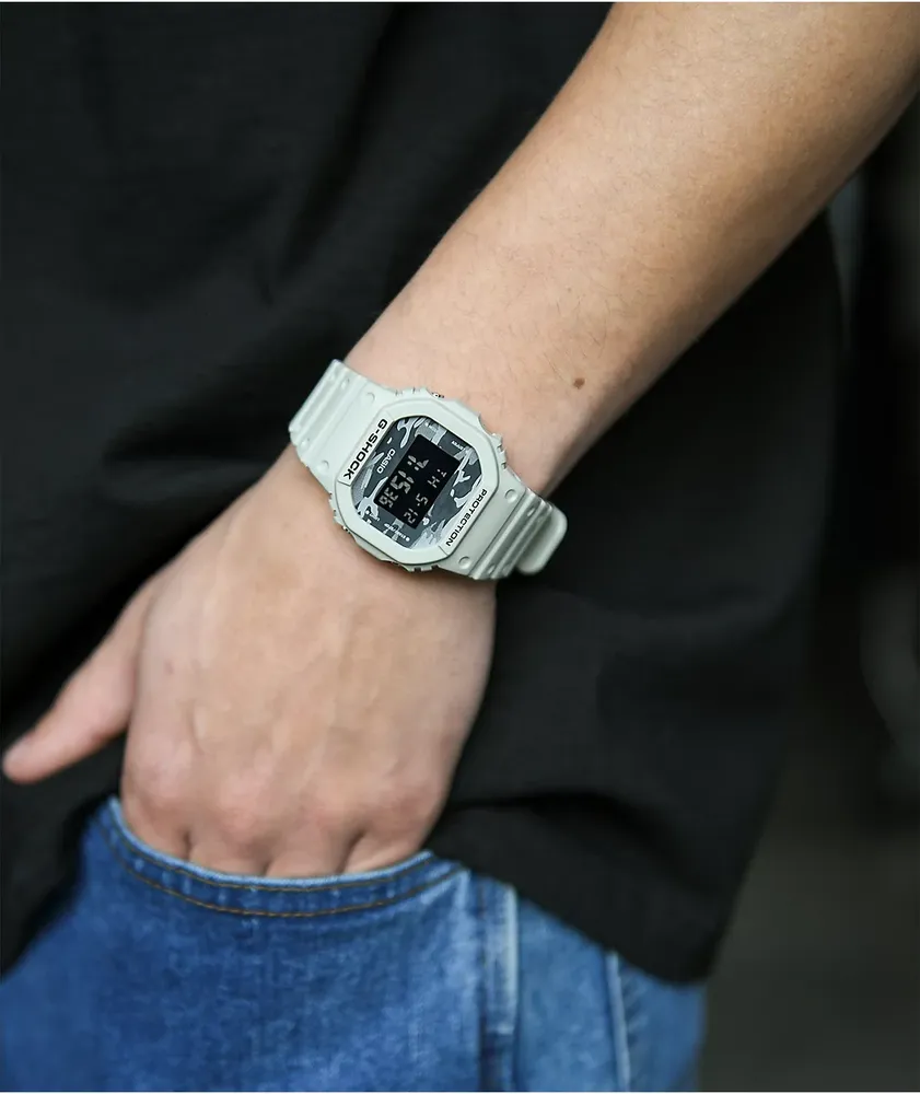 G-Shock DW5600CA-8 Grey Camo Digital Watch