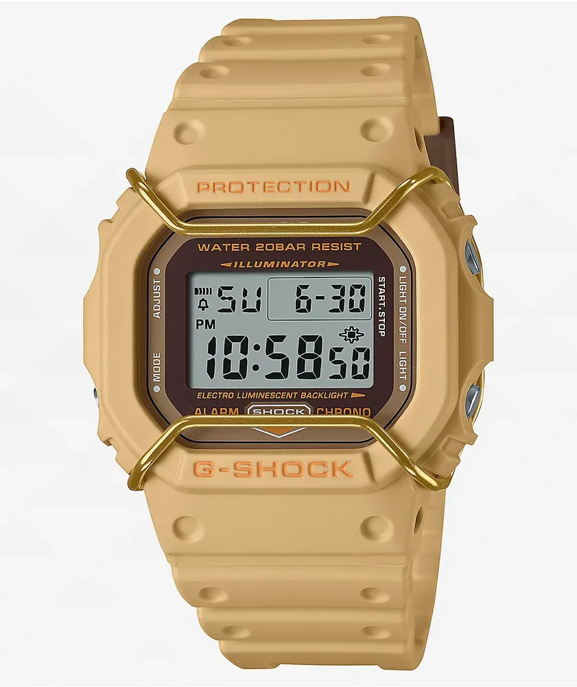 G-Shock DW5600PT-5 Mustard & Gold Digital Watch