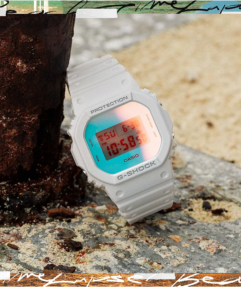 G-Shock DW5600TL-7 White & Turquoise Digital Watch