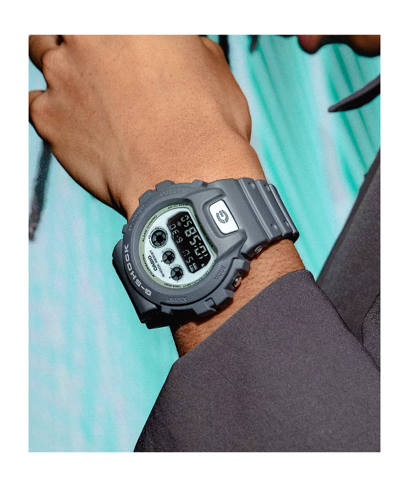 G-Shock DW6900HD-8 Grey & Glow In The Dark Digital Watch