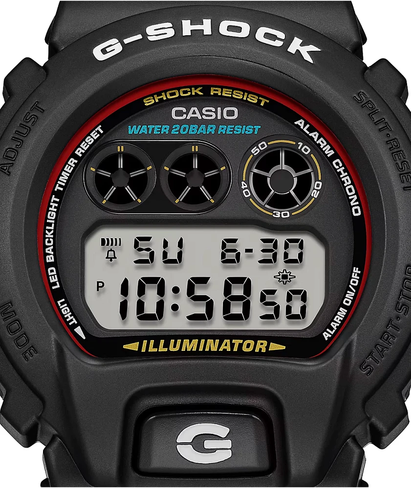 G-Shock DW6900RL-1 Black & Red Digital Watch