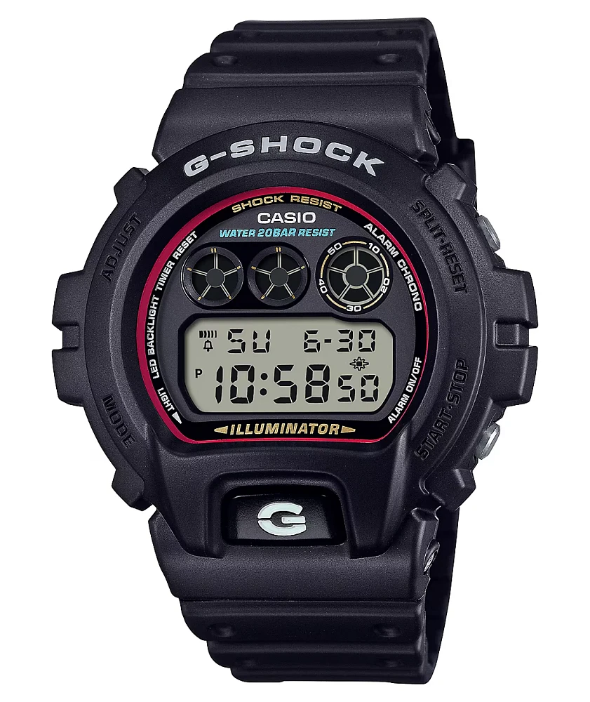 G-Shock DW6900RL-1 Black & Red Digital Watch