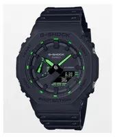 G-Shock GA-2100-1A3 Black & Green Digital & Analog Watch