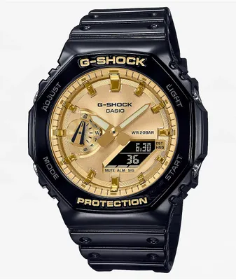 G-Shock GA-2100GB-1A Black & Gold Analog Watch 