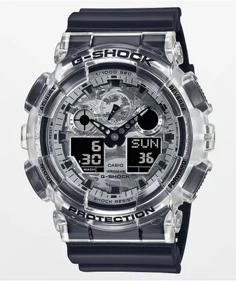 G-Shock GA100SKC-1A Black, Camo & Transparent Watch