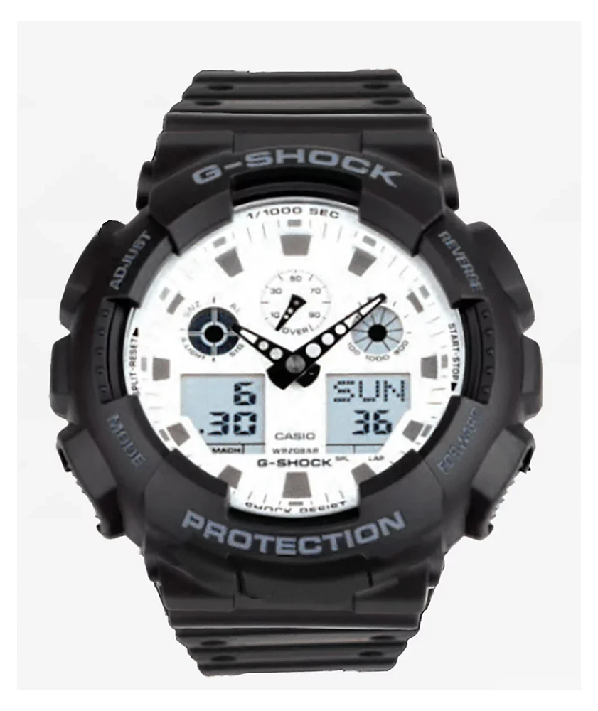 G-Shock GA100WD-1A Black & Brilliant White Analog & Digital Watch