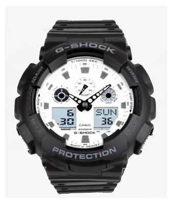 G-Shock GA100WD-1A Black & Brilliant White Analog & Digital Watch