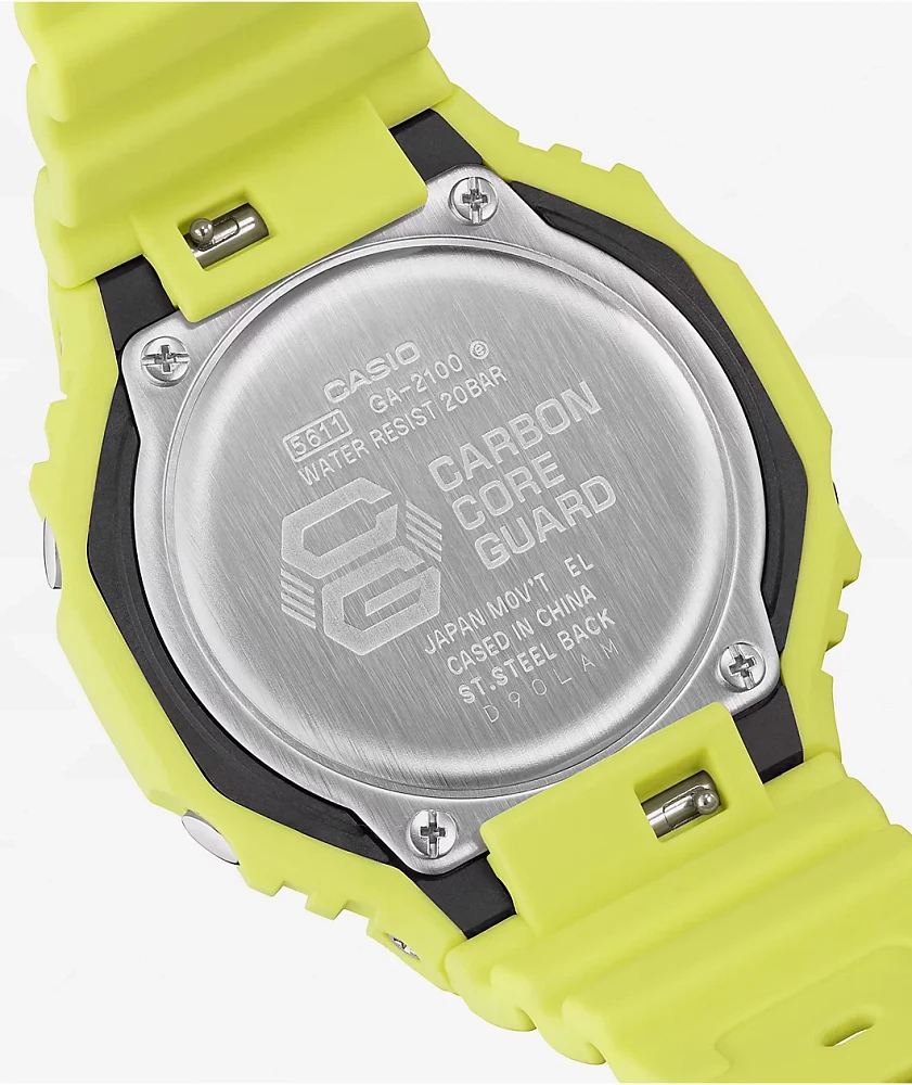 G-Shock GA2100-9A9 Yellow Analog Watch