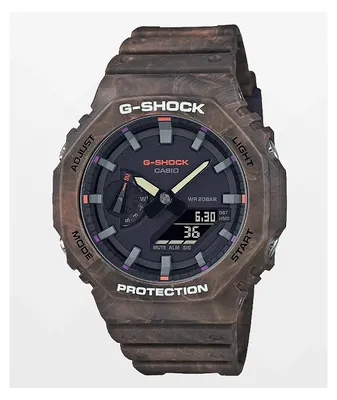 G-Shock GA2100 Orange & Mystic Forest Analog Watch