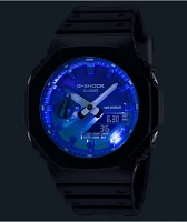 G-Shock GA2100FL-1 Black & Blue Vapor Analog & Digital Watch