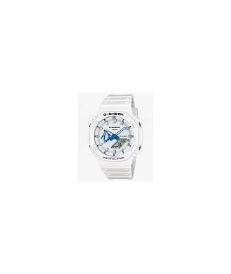 G-Shock GA2100HDS-7A White & Blue Analog & Digital Watch