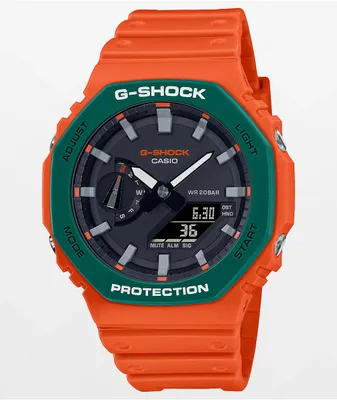 G-Shock GA2110SC-4A Orange & Green Analog Watch
