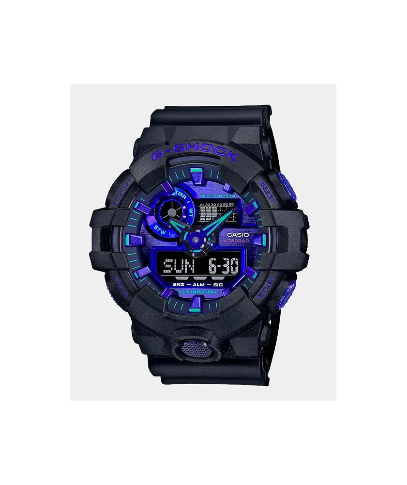 G-Shock GA700 Virtual World Black & Blue Analog & Digital Watch